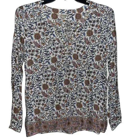 Lucky Brand Floral Top sz M - Picture 1 of 3